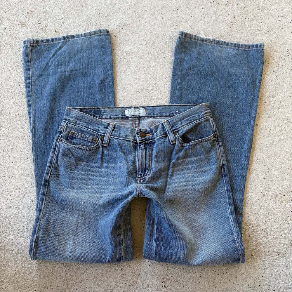 Y2K American Eagle Outfitters Low Rise Bootcut Blue Denim Jeans W27